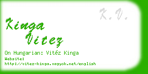kinga vitez business card