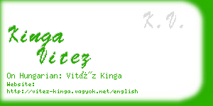 kinga vitez business card